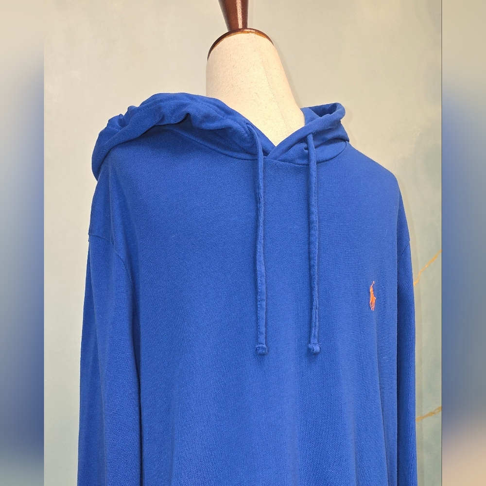 Polo by Ralph Lauren Blue Hooded Lightweight Long-Sleeve Shirt L